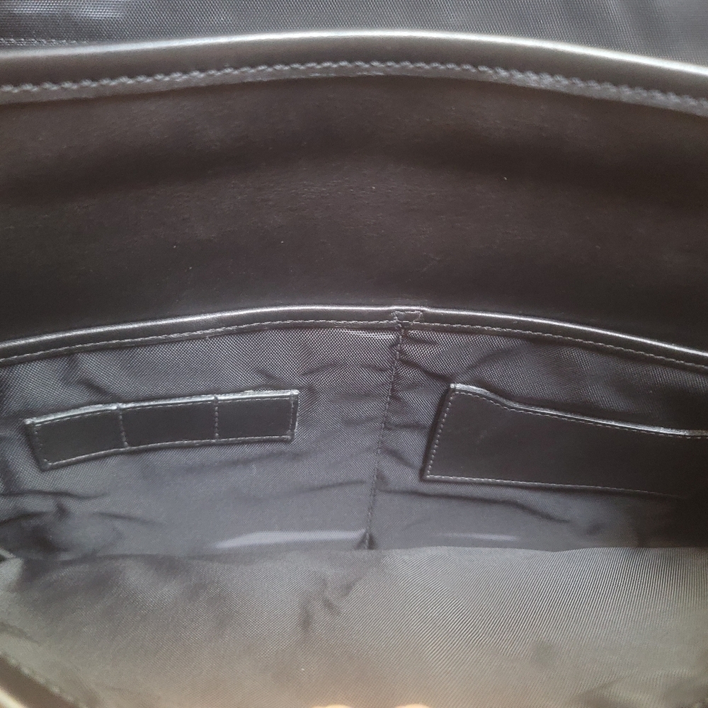 COACH Unisex Black Leather Satchel Briefcase Classic Look - Picture 7 of 9